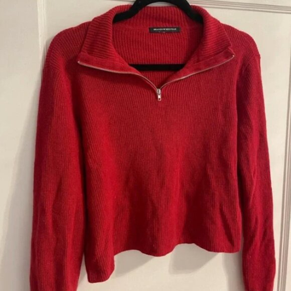 Brandy Melville 1/4 Zip Sweater - Picture 2 of 2